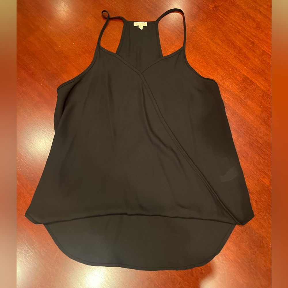 Lily White Black Wrap Tank Top